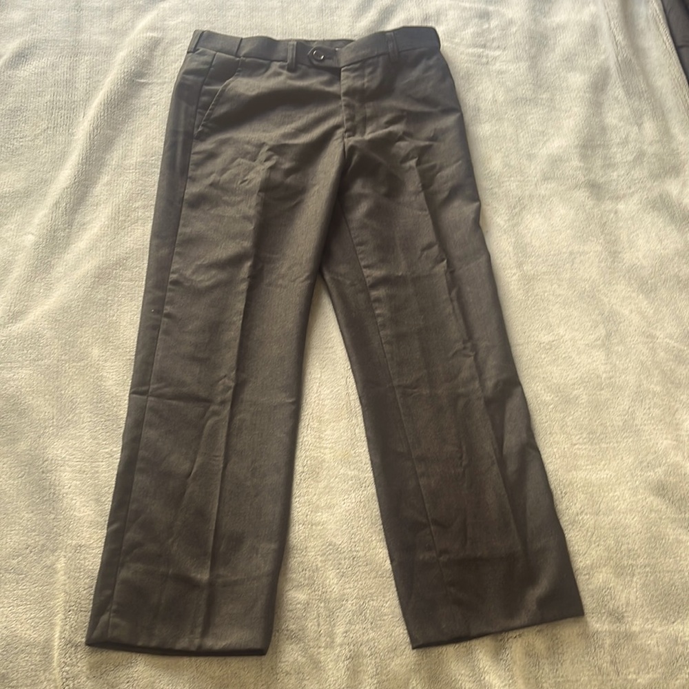 Grey black tux pants black but on inside lining buttoned pockets